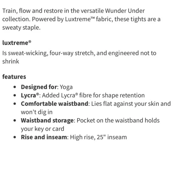 Lululemon Wunder Under High-Rise Tight 25" *Luxtreme Grey Sage Size 10 28 - Picture 6 of 6